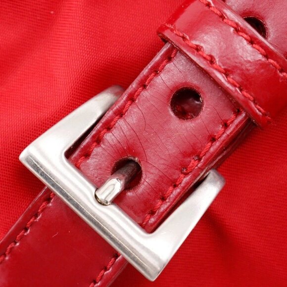 PRADA Backpack Daypack BZ6677 VERA SPORT ROSSO Red Nylon Women - Picture 9 of 13